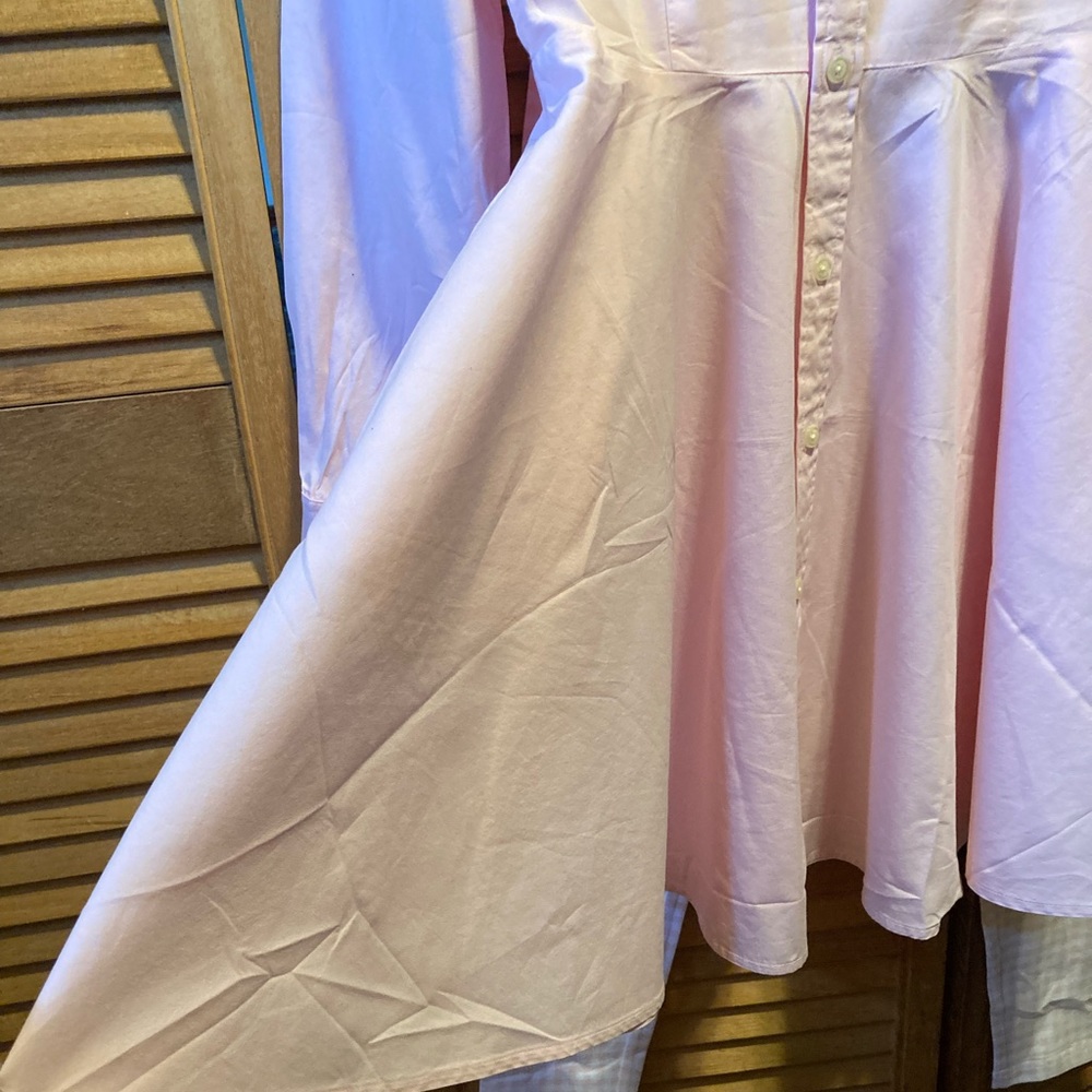 Ralph Lauren Pink Buttoned Collar Shirt Dress - Picture 7 of 13